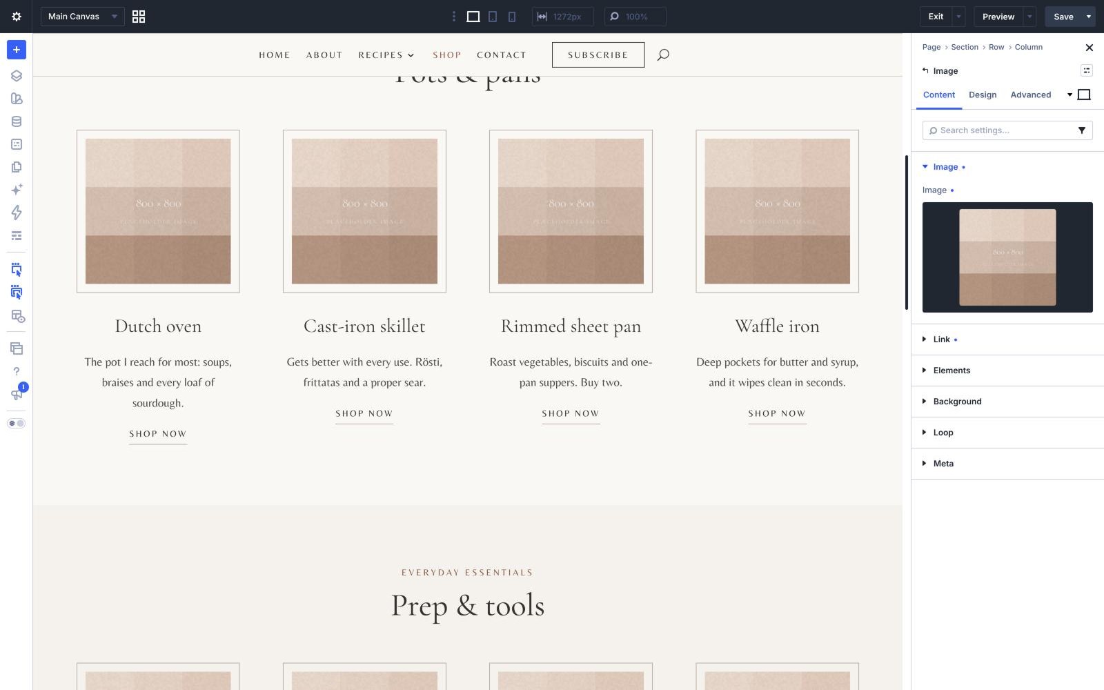 The Divi Image module settings panel with the image field